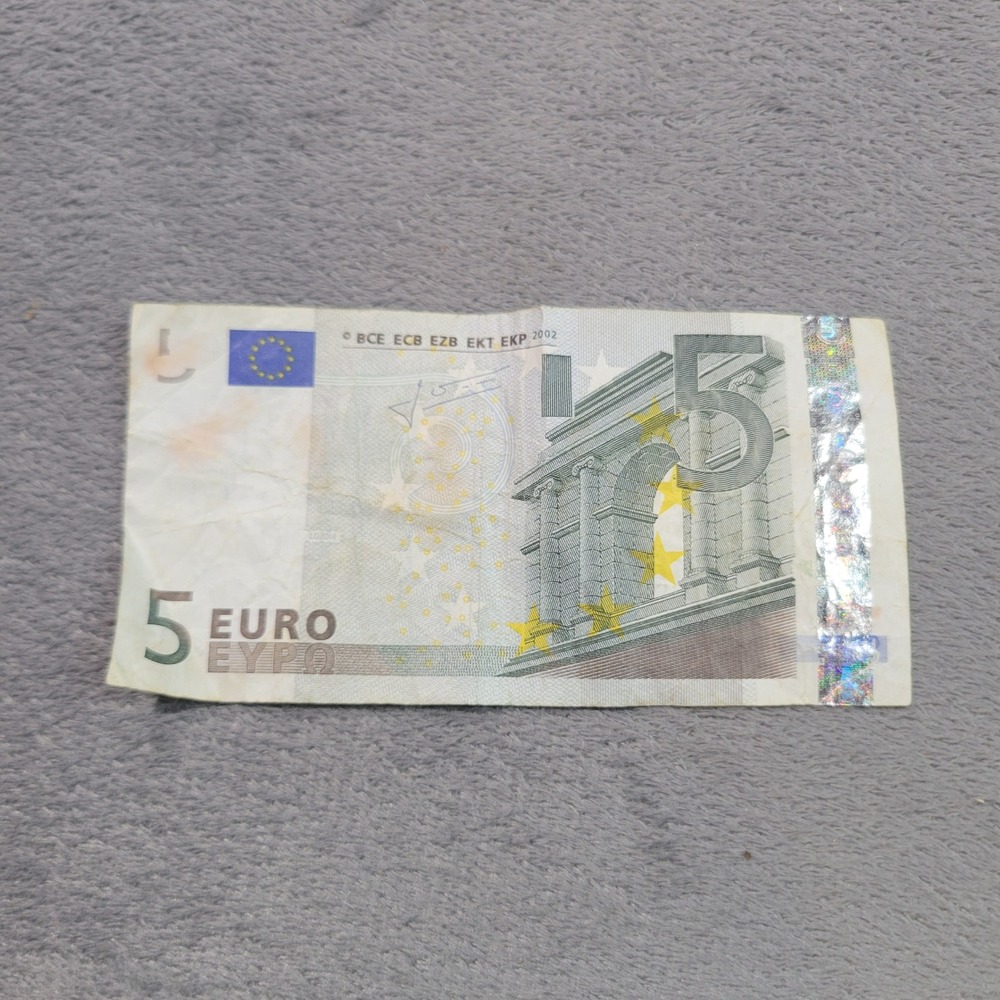 European Union Banknote 5 Euro Grey 2002 Series France U39523602983 Collectible - Picture 1 of 3